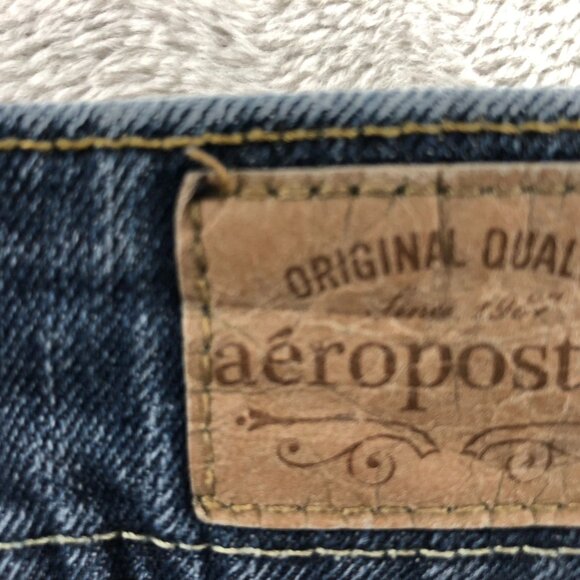 Aeropostale Womens Hailey Flare Jeans Size 9/10 Short Blue Dark Denim Y2K Casual - Picture 15 of 16